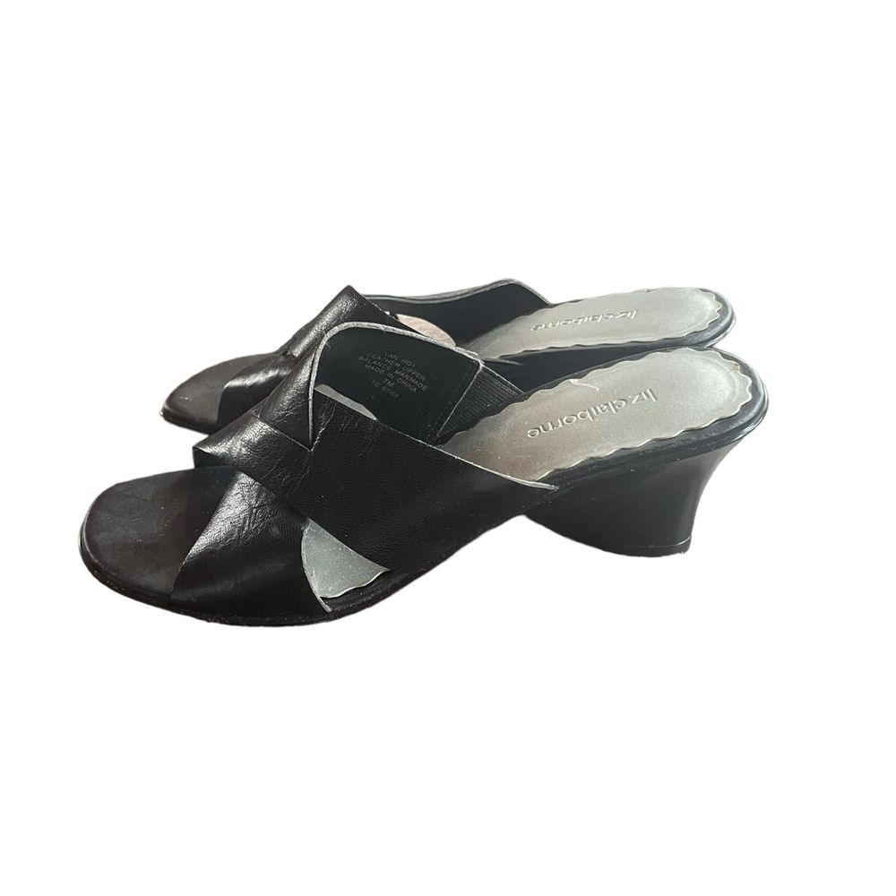 NWOT Liz Claiborne Floor Model Leather Sandal‎ Mules